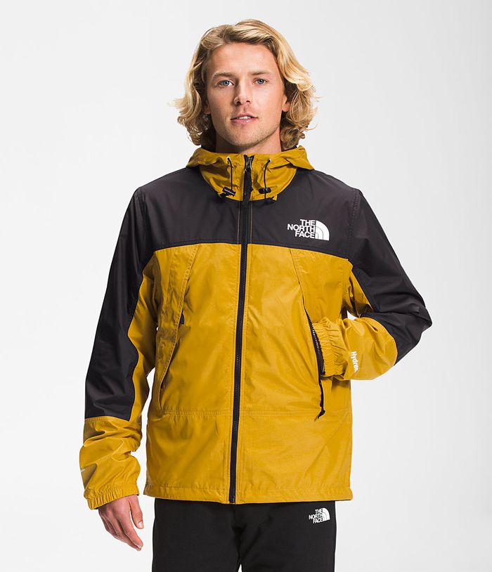 The North Face Windbreakers Hydrenaline™ Wind Jacket Yellow/Black - Mens - Thailand XVLHD-5603